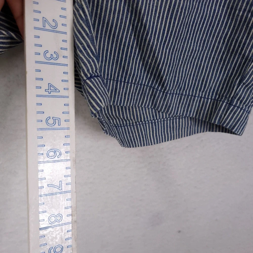 J.Crew Striped Chino Shorts Womens 00 Blue White Nautical Summer Preppy